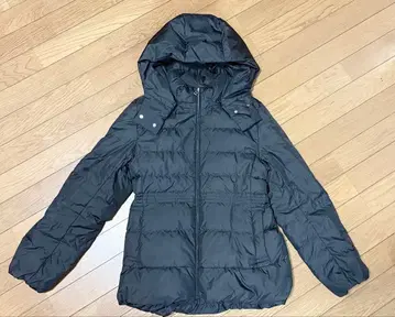 쿠미쿄쿠 블랙 다운 자켓 후드 부착