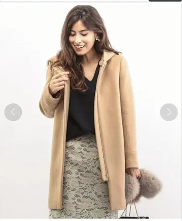 ROPE 마드모아젤 비버 멜톤 코트