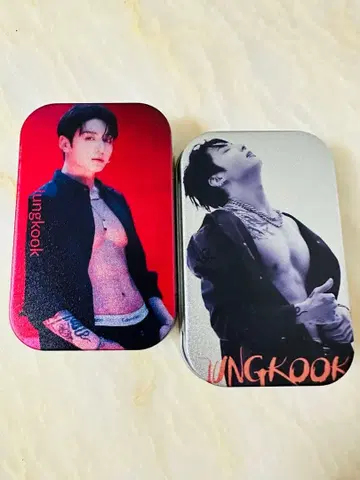 2개 세트 틴 케이스 캔 케이스 정국 소품함