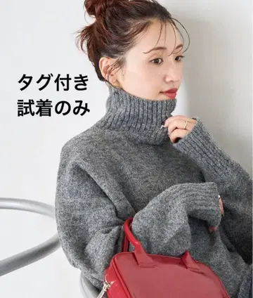 리브 터틀넥 니트 풀오버