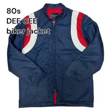 80s DEE CEE 바이커 자켓 면 빈티지 로켓 탈론