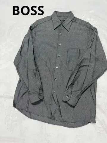 BOSS 휴고보스 그레이 헤링본 셔츠 M 사이즈