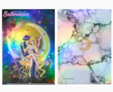 세일러문 카페 오리지널 굿즈 오로라 클리어 파일 2장 세트