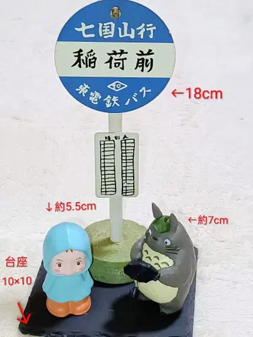 스튜디오 지브리 칠국산행 이나리 앞 버스 정류장과 우비 메이와 토토로