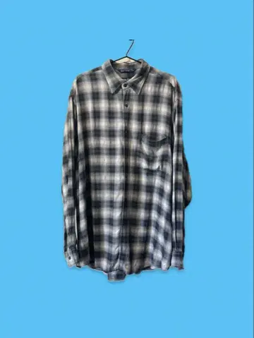 90s nautica 레이온 섀도우 체크 셔츠 made in USA