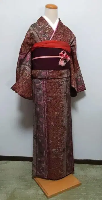 고급 화학 섬유 이중 기모노 코몬 손바느질 바치 옷깃