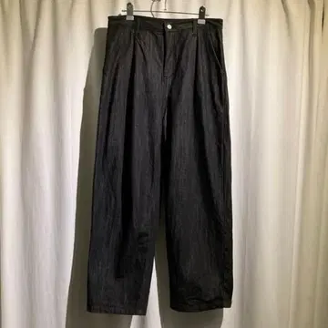 [ D_green ] 와이드 턱 리지드 데님