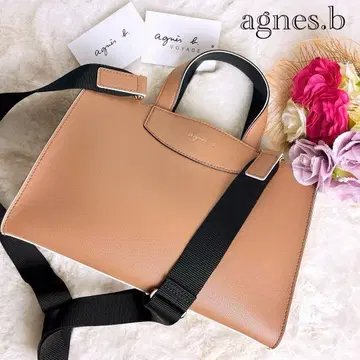 미사용급 agnes b. 에네스베 2way 토트백 베이지 가죽