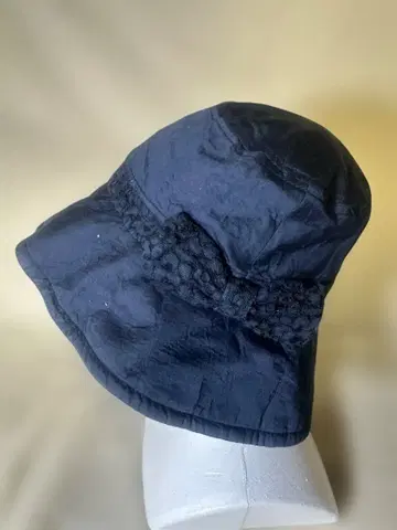 네이비 버킷햇 뜨개질 디자인 자외선 차단