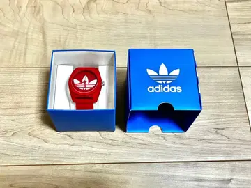 adidas 빨간색 실리콘 아날로그 시계
