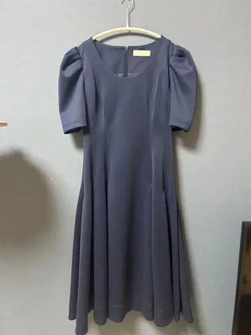 CELFORD 반팔 플레어 원피스 36 다크 블루