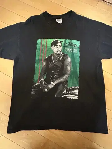 빈티지 90년대 2Pac 랩 티셔츠