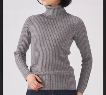새상품 무인양품 와이드 리브 터틀넥