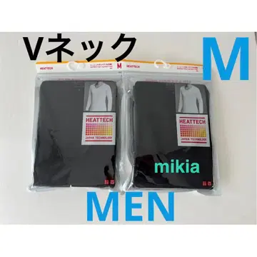 유니클로 UNIQLO 히트텍 V넥 남성용 M 2장 블랙 최신