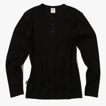 [ XL ] AVIREX 립 데일리 긴팔 헨리넥 T셔츠 블랙