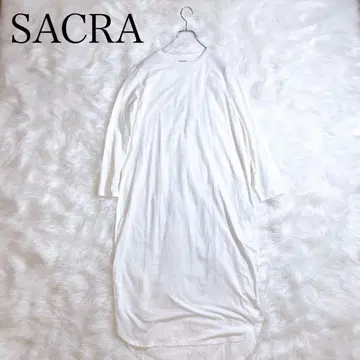 SACRA 원피스 최근 모델 코튼 맥시 길이 화이트