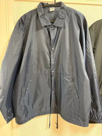 레어!! 단종 Print Star XL 나일론 자켓 다크 블루