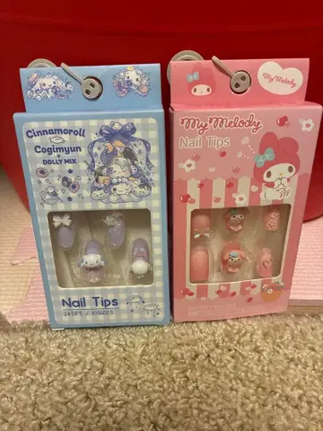 메루카리 택배 시나모롤 x 코기뮨 마이멜로디 네일 칩