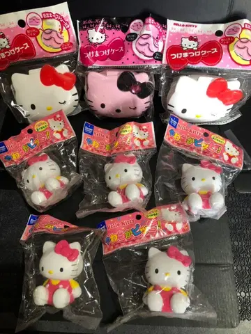 헤이세이 레트로 말랑말랑 피피! 속눈썹 케이스 키티 8개 세트 판매