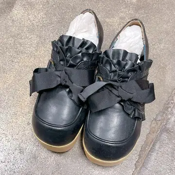 [레어] 나무 밑창 프릴 슈즈 I M 사이즈
