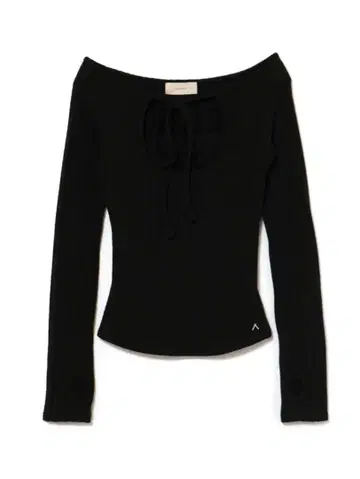 니니 리본 탑 블랙