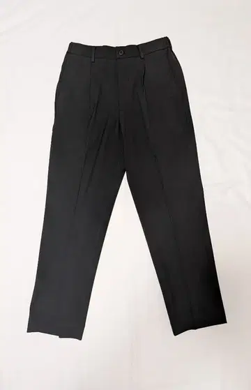 유니클로 턱 와이드 팬츠 블랙 S 미사용 새상품