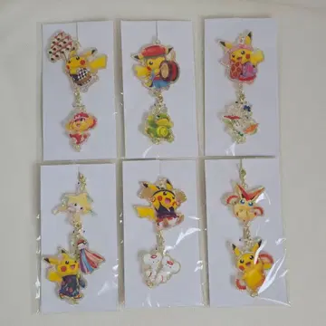 피카츄 아크릴 키링 6개 세트 포켓몬 센터 토호쿠