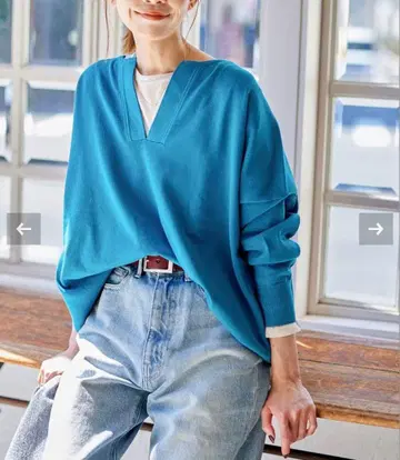 저널 스탠다드 GOODMOOD 카프탄 풀오버 블루