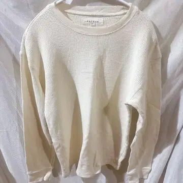 PACSUN 아이보리 와플 긴팔 T셔츠 S