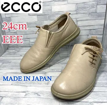 새상품급 ecco 에코 가죽 슬립온 컴포트 베이지 24cm