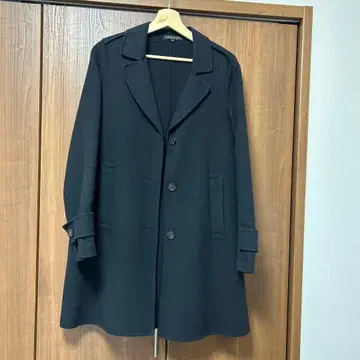 theory 블랙 코트 S 캐시미어 혼방 울