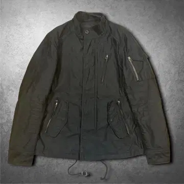 블루종 자켓 짧은 기장 블랙 M 사이즈 상당 바이커 스트릿 밀리터리