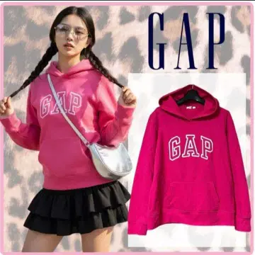 GAP 레어 y2k 헤이세이 갸루 로고 후드티 핑크 L 사이즈
