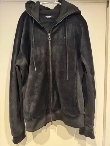 PIU1UGUALE3 RELAX 벨로아 후드티 블랙