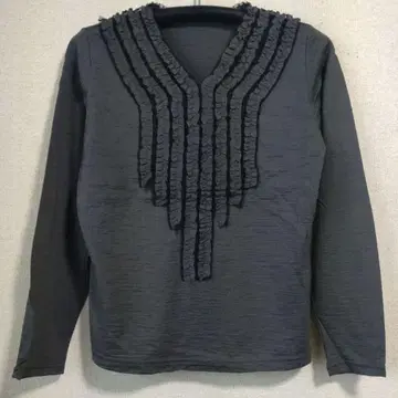 미사용 새상품 프릴 레이스 디자인 풀오버 티셔츠 일본제