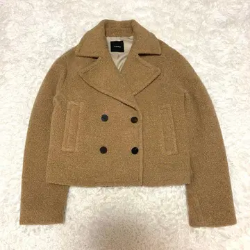 새상품급 띠어리 테디 퍼 P 코트 보아 코트 숏 기장