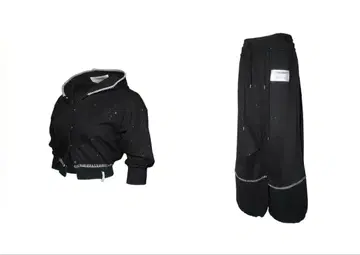 S 미드 슬리브 후디 크롭 팬츠 2종 세트