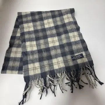LOCHMERE 블루 체크 무늬 머플러