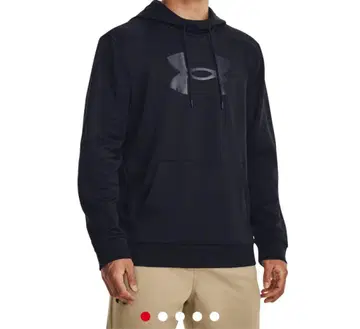언더아머 후드 부착 후드티 블랙 그레이