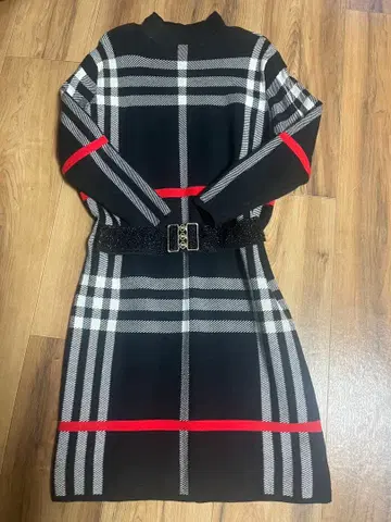 울 혼방 니트 원피스 M