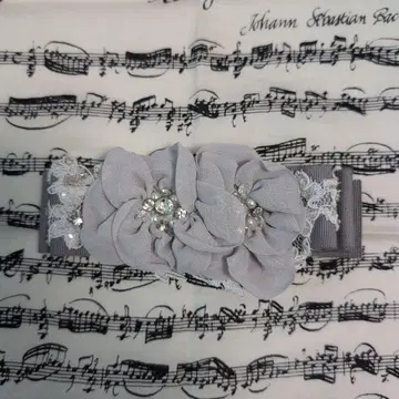 추가 가격 인하. 에메 새시 벨트 그레이 꽃 반짝이