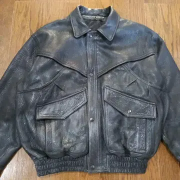 가죽 자켓 짧은 기장 소가죽 블랙