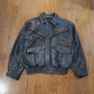 가죽 자켓 짧은 기장 소가죽 블랙