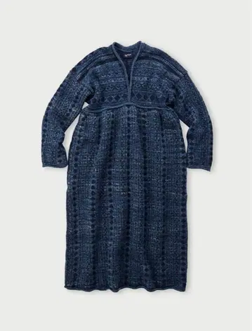 기간 한정 가격 인하*컨디션 최상*45R*치토세 자카드 드레스*인디고*2