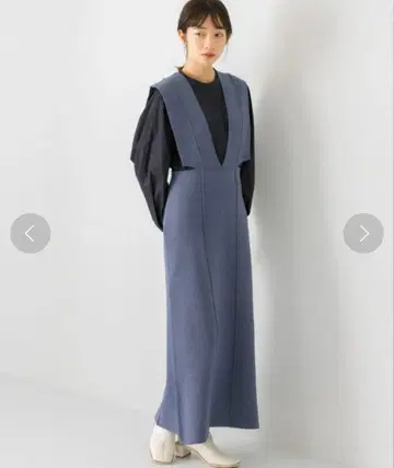 KBF 롱 니트 오버롤 스커트