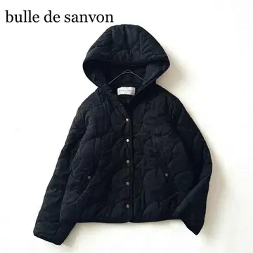 2946Z 새상품급 뷔르데사봉 퀼팅 자켓 후드 면 블랙