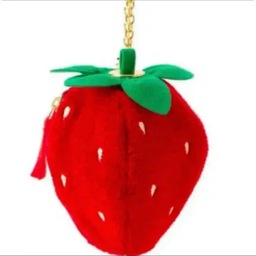 페이러 스트로베리 도트 참 파우치