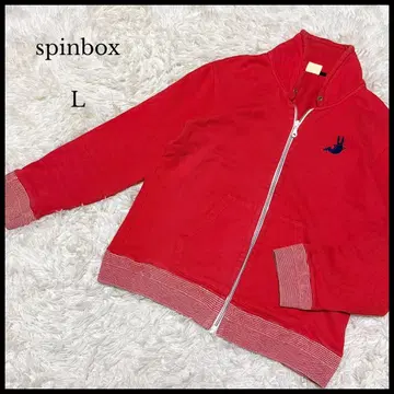 [ spinbox ] 스핀박스 풀 집업 트레이닝복 L 빨간색 하이넥