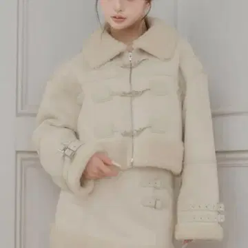 darich 페이크 무스탕 자켓 셋업 IVO 자켓만