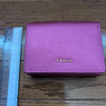FURLA 핑크 3단 폴더형 지갑 새상품급